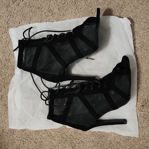 Mesh Lace up Bootie